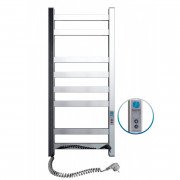 Электрический полотенцесушитель Navin Авангард левый 360х800 digital таймер нержавеющая сталь 10-028152-3680