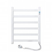 Електричний полотенцесушитель Navin Авангард правий 480х600 з терморегулятором вуглецева сталь білий 12-028051-4860