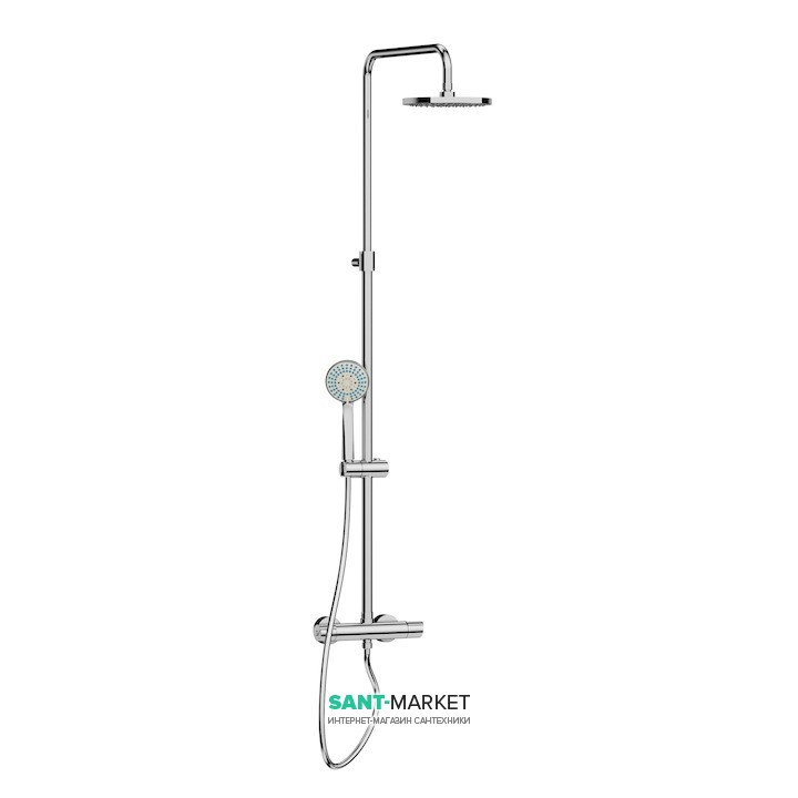 Душевая система Jika Mio с термостатом верхним и ручным душем хром H3337170045711