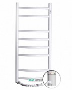 Электрический полотенцесушитель Navin Камелия левый 360х800 с терморегулятором углеродистая сталь белый 12-007131-3680