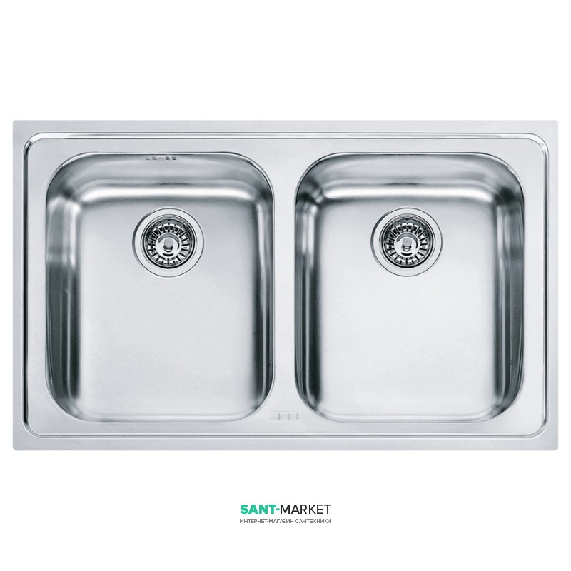 Мийка для кухні Franke Logica Line LLX 620-79 врізна подвійна нержавіюча сталь полірована 101.0381.838
