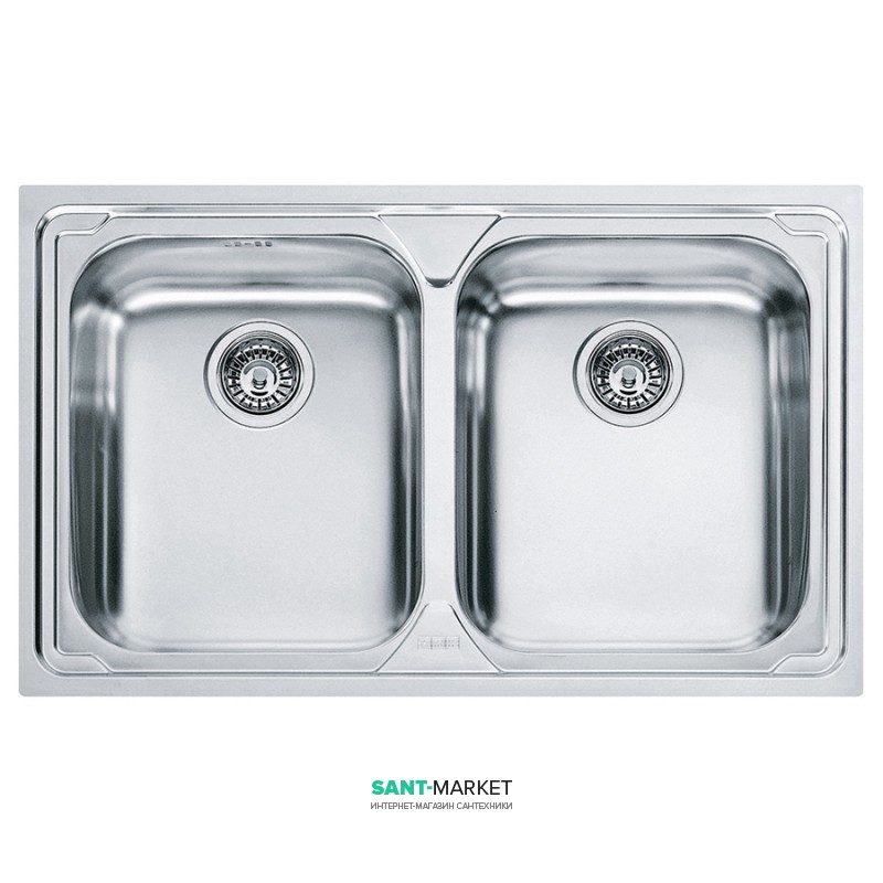 Мийка для кухні Franke Logica Line LLX 620-79 врізна подвійна нержавіюча сталь декор 101.0381.839