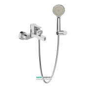 Смеситель для ванной Jika Mio-N однорычажный с ручным душем хром H3211V70041311