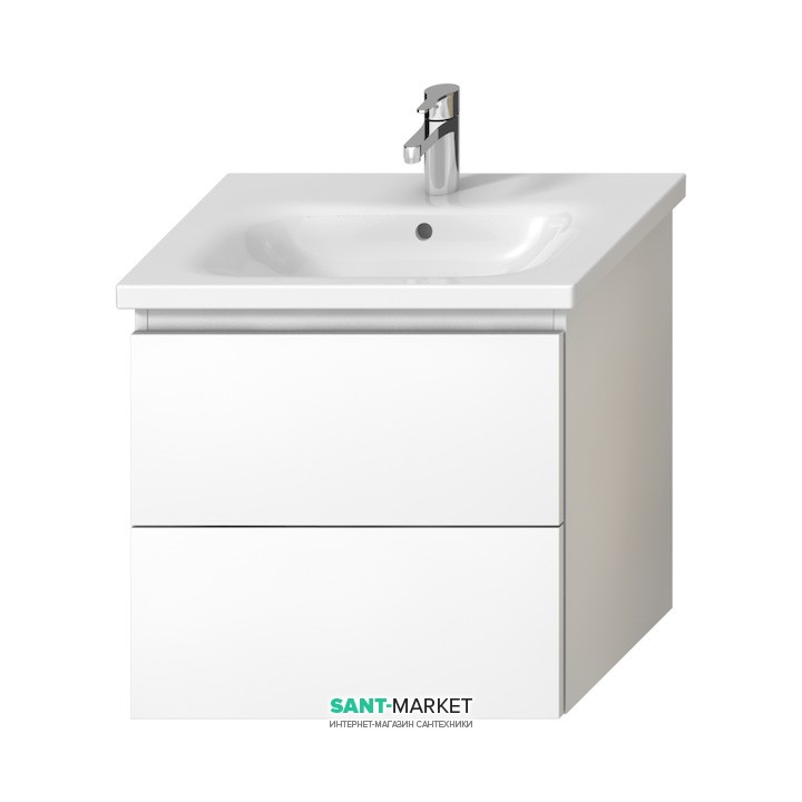 Тумба подвесная под раковину Jika Mio-N 65 см белый глянец H40J7154015001