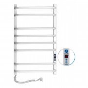 Електричний полотенцесушитель Navin Симфонія Квадро лівий 480х800 digital таймер вуглецева сталь білий 12-009152-4880