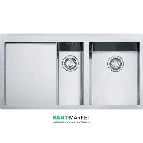 Мийка для кухні Franke Planar PPX 251 TL врізна чаші справа нержавіюча сталь полірована 127.0203.468