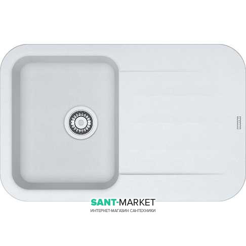 Мойка для кухни Franke Pebel PBG 611-78 врезная оборотная Fragranite белый 114.0258.049