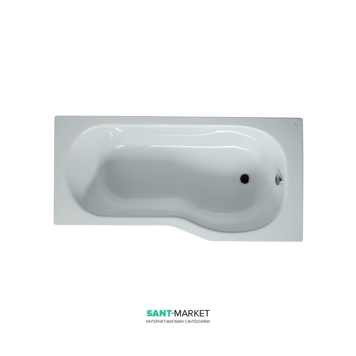 Ванна акрилова Jika Tigo 160х80 см асиметрична вбудована права H2202100000001