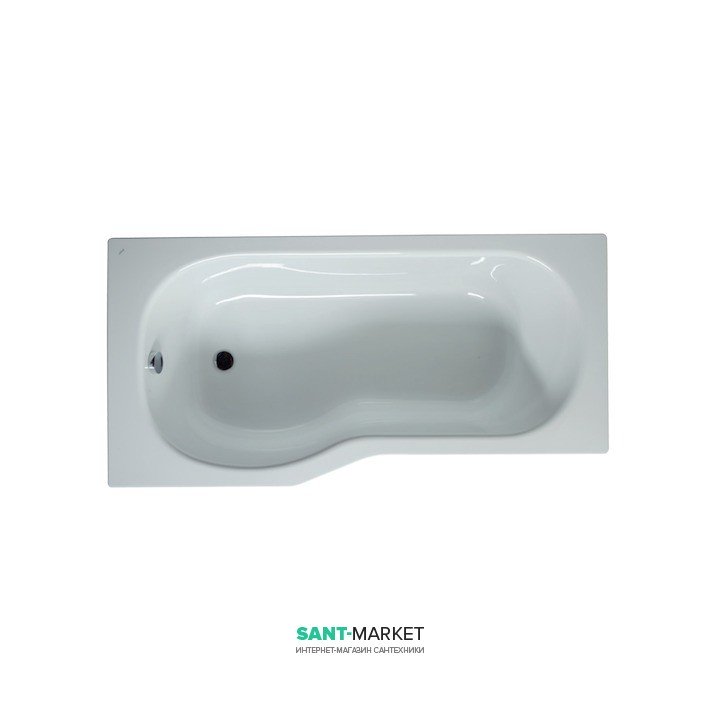 Ванна акриловая Jika Tigo 160х80 см асимметричная под панель левая H2232100000001