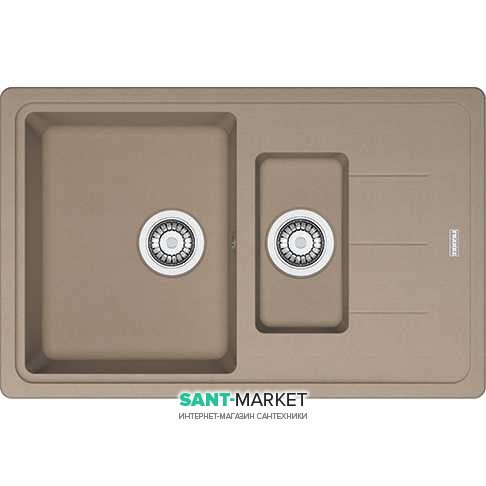 Мойка для кухни Franke Basis BFG 651-78 врезная оборотная Fragranite миндаль 114.0306.796