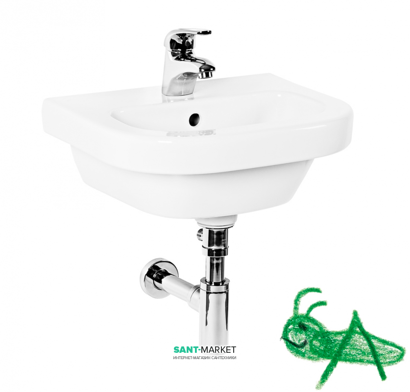 Раковина для ванной Jika Deep детская 45х37 см белый с декором H8156140001341