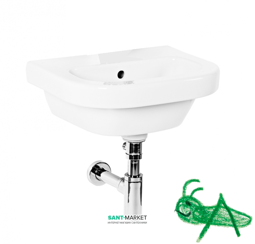 Раковина для ванной Jika Deep детская 45х37 см без отверстия с декором H8156140001391