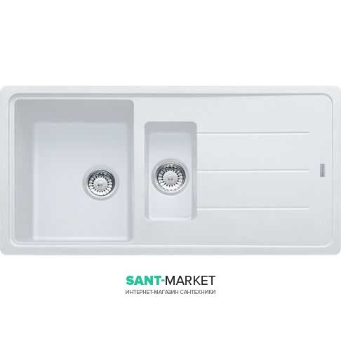 Мойка для кухни Franke Basis BFG 651 врезная оборотная Fragranite белый 114.0365.349