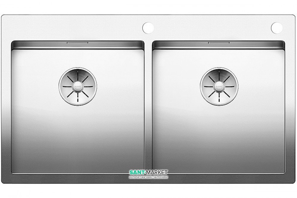 Мийка для кухні прямокутна Blanco CLARON 400/400-IF / А нержавіюча сталь дзеркальна поліровка +521654