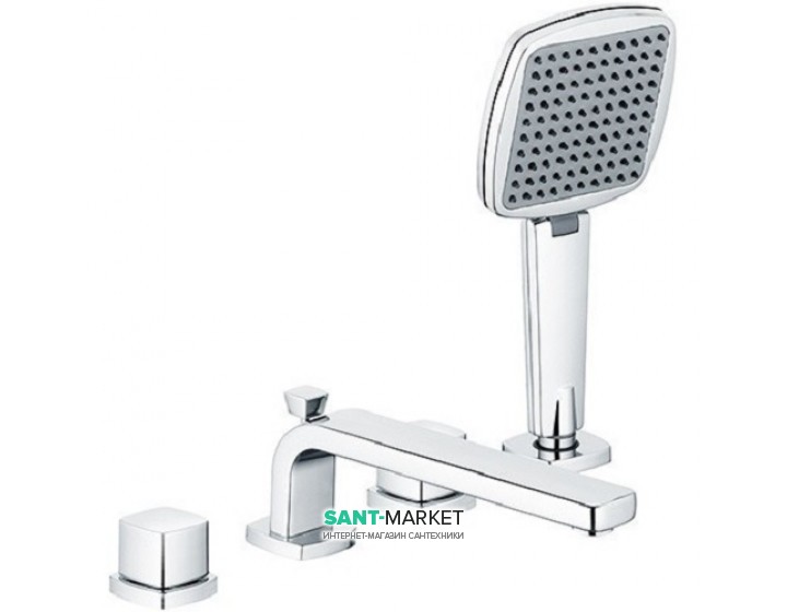 Змішувач для ванни Kludi Q-Beo двухвентильний на 4 отвори хром 504240565