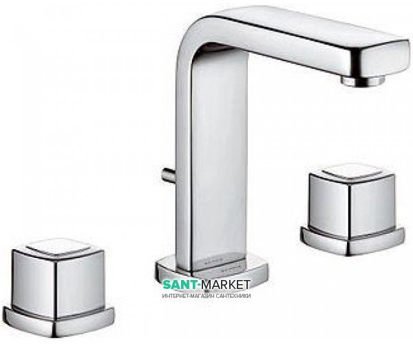 Смеситель для раковины Kludi Q-Beo двухрычажный на 3 отверстия 501430565