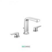 Смеситель для раковины Kludi TERCIO на три отверстия двухрычажный хром 383940575