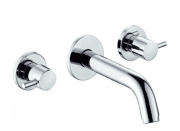 Смеситель для раковины Kludi BOZZ на три отверстия излив 230 мм хром 381450576