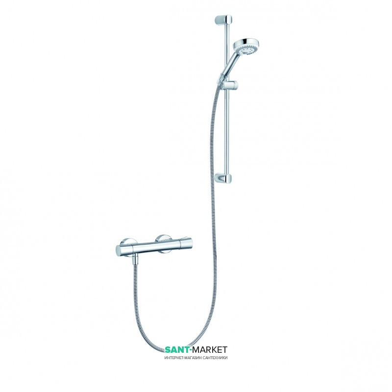 Душовий гарнітур на штанзі з термостатом KLUDI LOGO SHOWER DUO латунь / пластик хром 6857605-00