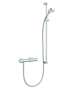 Душовий гарнітур на штанзі з термостатом KLUDI LOGO SHOWER DUO латунь / пластик хром 6857705-00
