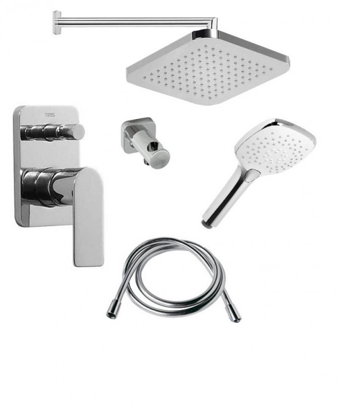 Душевая система скрытого монтажа Tres Loft-Tres хром 20018007