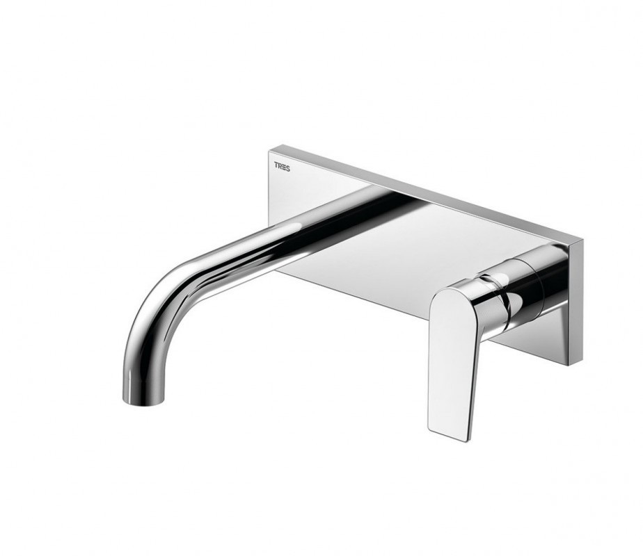 Смеситель для раковины однорычажный настенный Tres Project-Tres хром 21120001