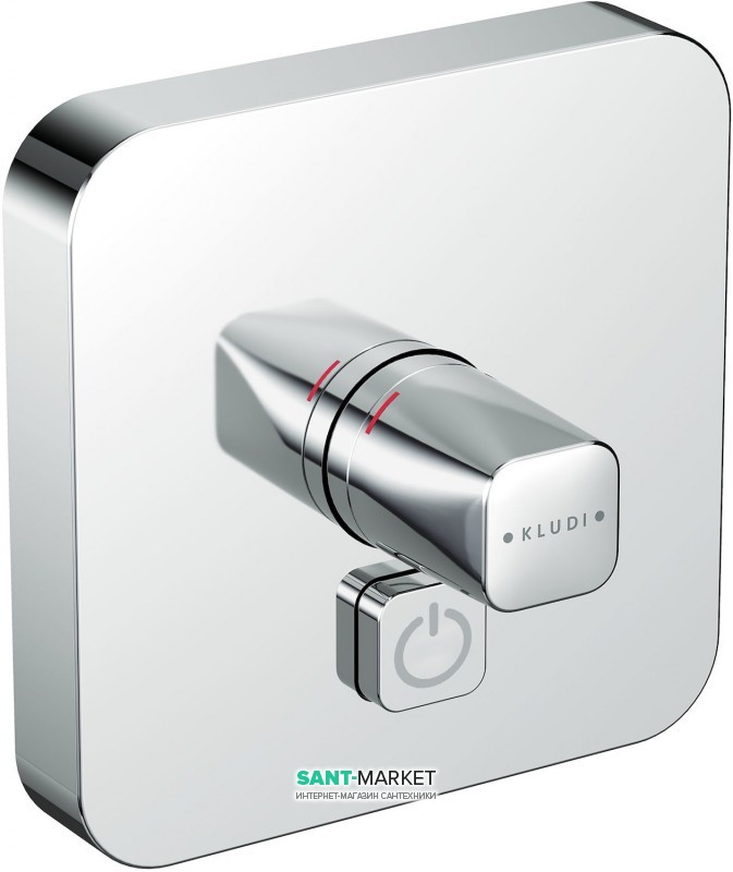 Змішувач для душа вбудовується Kludi Push верхня частина з механізмом прямокутний хром 386030538