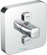 Смеситель для душа встраиваемый Kludi Push прямоугольный верхняя часть с механизмом для двух источников воды хром 386110538