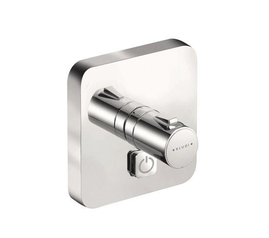 Змішувач для душа вбудовується Kludi Push з термостатом для одного джерела води прямокутний хром 388030538