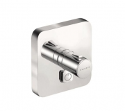 Смеситель для душа встраиваемый Kludi Push с термостатом для одного источника воды прямоугольный хром 388030538