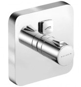 Смеситель для душа встраиваемый Kludi Push с термостатом для одного источника воды прямоугольный хром 388010538