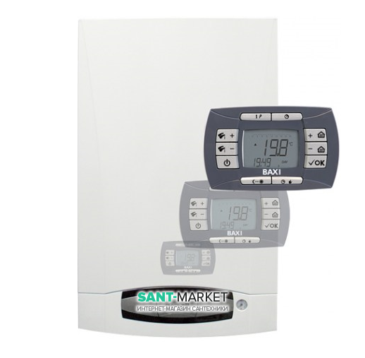 Газовый котел Baxi Nuvola-3 Comfort 280 i двухконтурный дымоходный CSB454283580