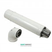 Коаксиальный горизонтальный комплект Bosch AZ 389 Ø60/100 мм 7716050064