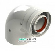 Коаксиальный отвод 90°  Bosch AZ 393 Ø60/100 7736995079