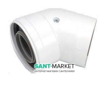 Коаксіальний відведення 45 ° Bosch AZ 394 Ø60 / 100 7736995071