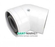 Коаксиальный отвод 45°  Bosch AZ 394 Ø60/100 7736995071