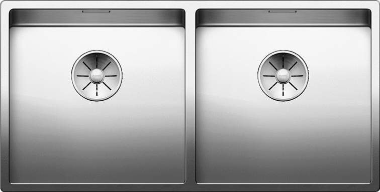 Мийка для кухні прямокутна Blanco CLARON 400/400-U нержавіюча сталь дзеркальна поліровка 521618