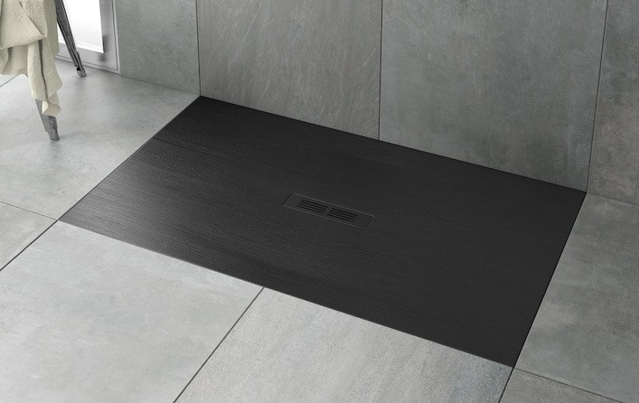 Душовий піддон з штучного каменю Roca Helios 120x90 з трапом і сифоном графіт AP2014B03840120P