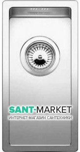 Мойка для кухни прямоугольная Blanco CLARON 180-U нержавеющая сталь  зеркальная полировка 521565