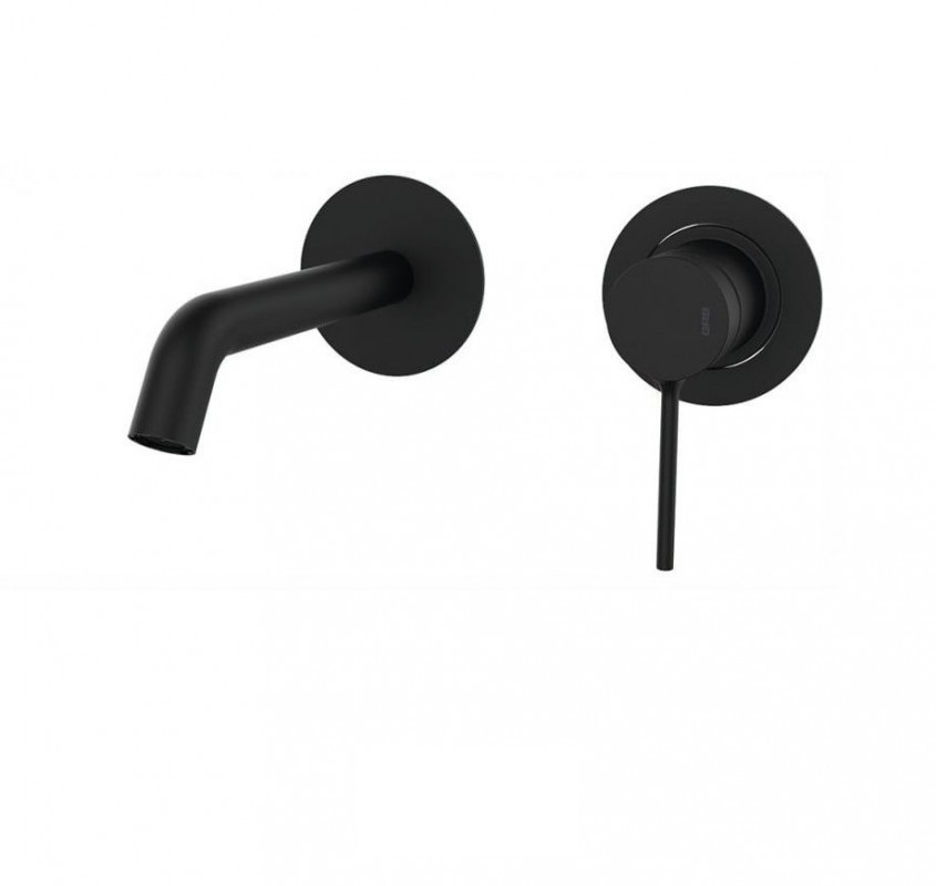 Змішувач для раковини одноважеля настінний GRB Time Black чорний 47534472