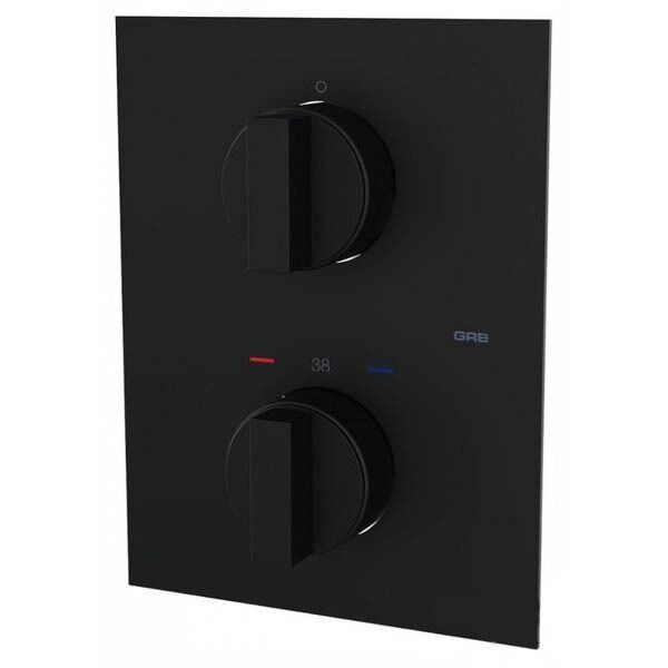 Смеситель с термостатом скрытый (встраиваемый) GRB Kala Black черный 60120601
