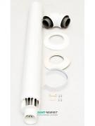 Комплект для коаксиального дымохода Ariston с коленом для конденсационного котла 1000 мм ø 60/100 3318073