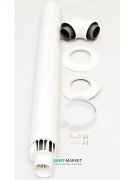 Комплект для коаксиального дымохода Ariston с коленом для конденсационного котла 1000 мм ø 60/100 3318073