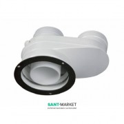 Адаптер для подключения раздельных дымоходов Ø80/80 к котлам с выходом Ø80/125 Bosch AZB 922 пластик 7719002852