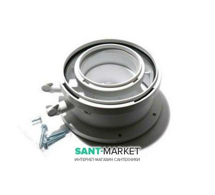 Адаптер для подключения дымоходов Ø60/100 к котлам с выходом Ø80/125 Bosch AZB 1093 пластик 7719003381