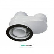 Адаптер для подключения раздельных дымоходов Ø80/80 к котлам с выходом Ø80/125 Bosch AZB 922 пластик 7719002852