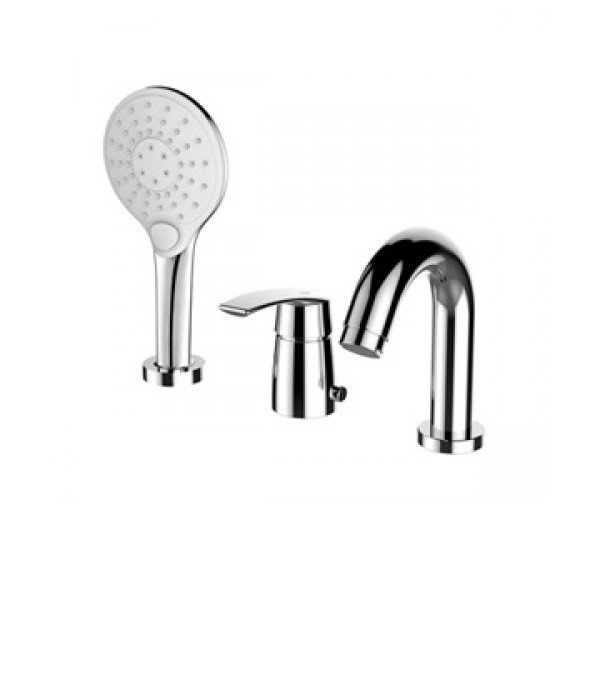 Смеситель однорычажный однорычажный на борт ванны однорычажный GRB Premier с душем хром 50232500