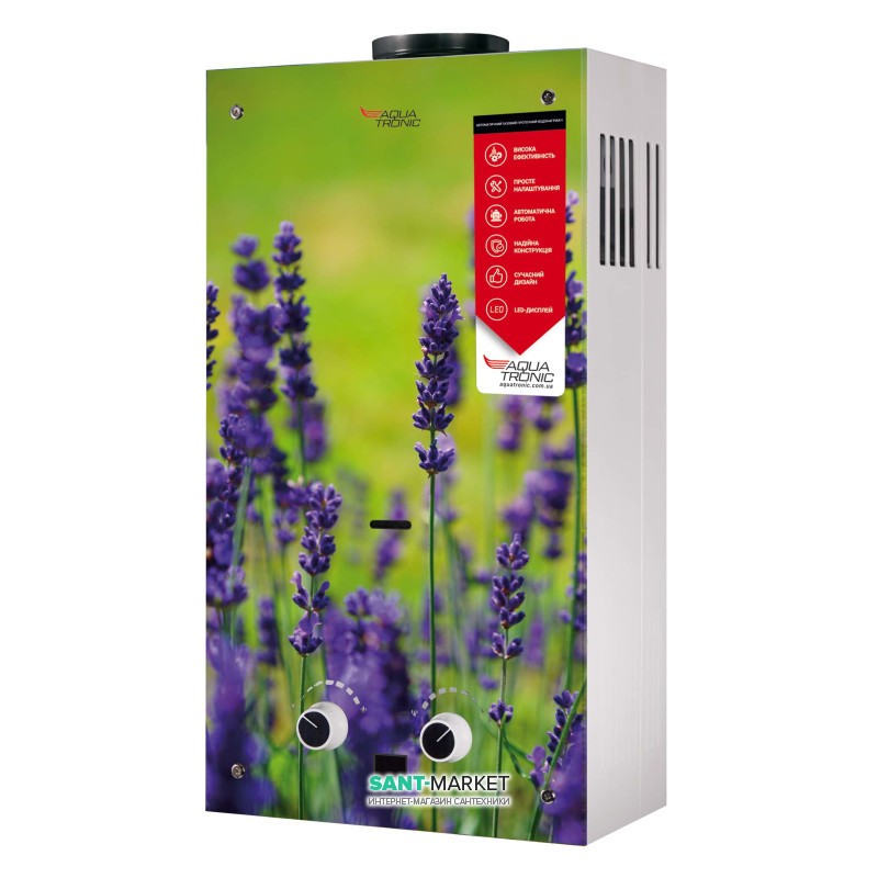 Колонка газовая дымоходная Aquatronic JSD20-AG108 10 л стекло (цветок) 25 199