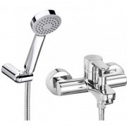 Душевой набор с однорычажным настенным смесителем для ванны и душа Roca L20 латунь хром A5A0109C02