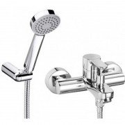 Душевой набор с однорычажным настенным смесителем для ванны и душа Roca L20 латунь хром A5A0109C02